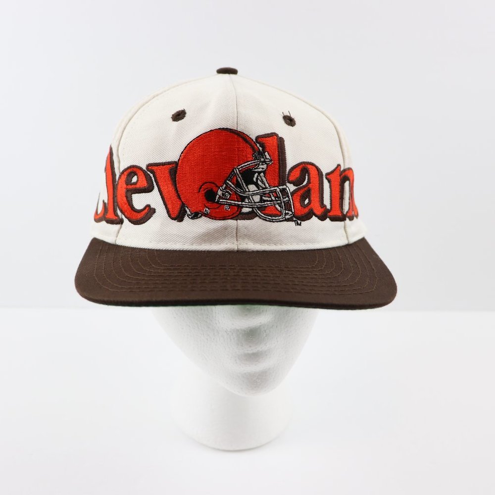 Cleveland Browns RARE Vintage Logo 7 Team NFL SnapBack Embroidered Logo Hat Cap